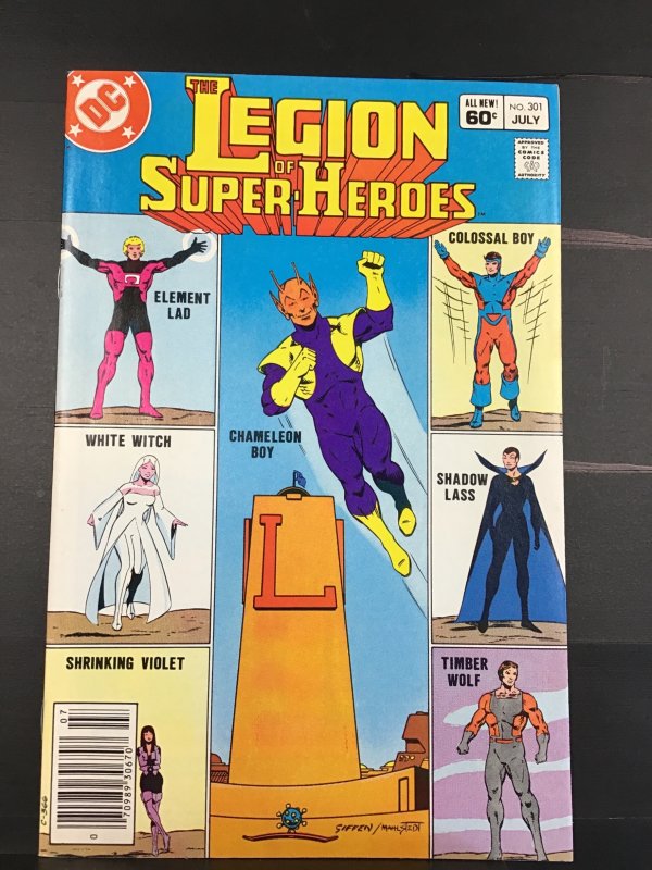 Legion of Super-Heroes #301 Newsstand Edition (1983) ZS