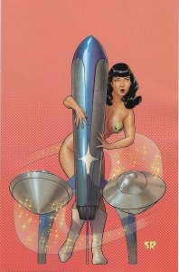 Bettie Page Alien Agenda # 4 Stephane Roux 1:30 Virgin Variant Cover !!  NM 