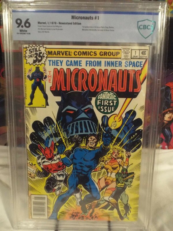 Micronauts #1 - CBCS 9.6 - NM+ White Pages - 1st Micronauts - Newsstand Edition