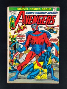 The Avengers #110 (1973) GD/VG Magneto & X-Men Crossover