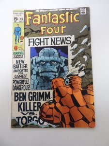 Fantastic Four #92 (1969) FN- condition stains front cover