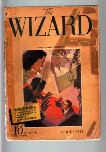 THE WIZARD 1941 APR-#4-STREET AND SMITH HERO PULP! FR 