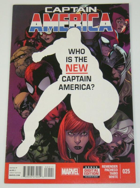 Captain America (7th Series) #25 VF; Marvel | Falcon becomes new captain america