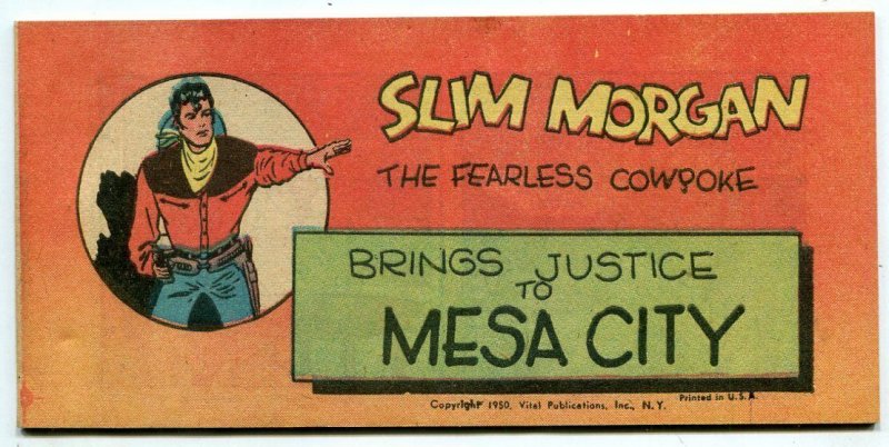 Slim Morgan Brings Justice to Mesa City promo comic Timely 1950