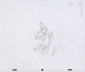 Daffy Duck Animation Pencil Art - 29 - Cracking Up