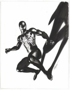 Dark Avengers Spider-Man Full Figure - Signed art by Mike Mayhew 