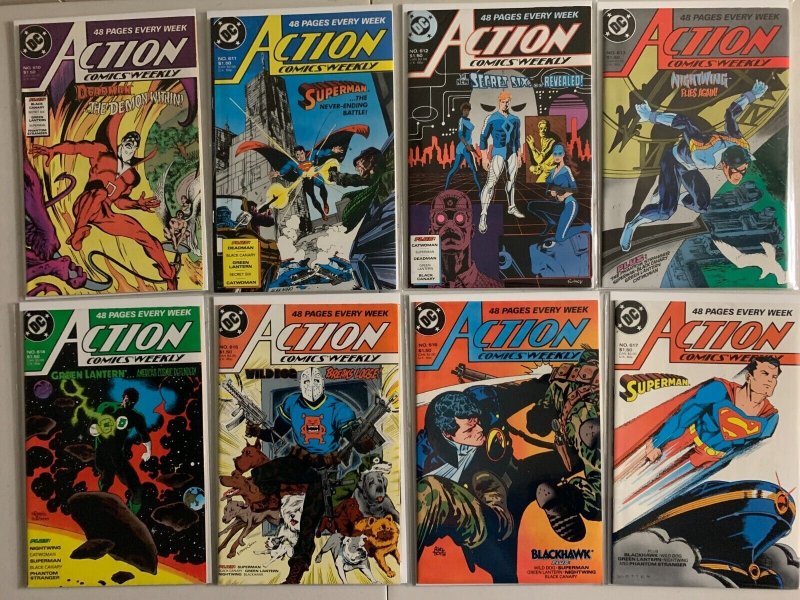 Action Comics Weekly lot #601-639 31 diff avg 6.5 (1988-89)