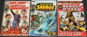 Vintage Marvel/DC Silver-Bronze Age WAR TITLES 7pc Mid Grade Comic Lot Blackhawk