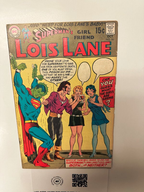 Superman's Girl Friend Lois Lane #90 FN DC Comic Book Batman Lex Luthor 9 HH2