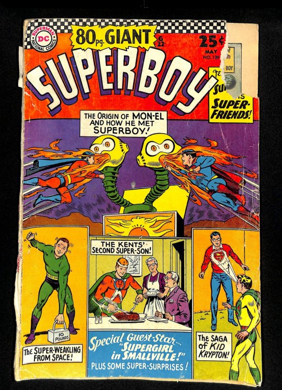 Superboy #129 Origin of Mon-El! Silver Age! 80 page Giant!