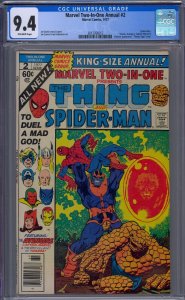 MARVEL TWO-IN-ONE ANNUAL #2 CGC 9.4 THING SPIDER-MAN THANOS AVENGERS 6012