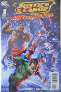 Justice League, Cry for Justice #1, Singed by James Robinson.