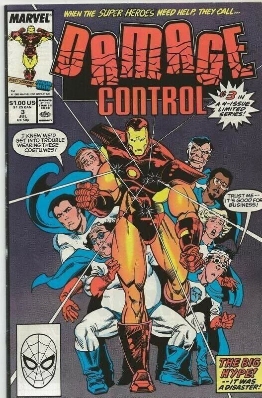 Damage Control #3 ORIGINAL Vintage 1989 Marvel Comics Iron Man 