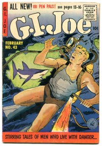 G.I. JOE #43 1956- Shark cover- Rare Ziff-Davis VG