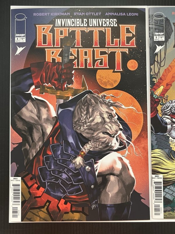INVINCIBLE UNIVERSE BATTLE BEAST #5 C 1:10 + D 1:25 PUTRI Var IN-HAND PROSHIPPER