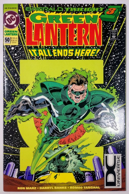 Green Lantern #50 (7.0, 1994) DC Universe UPC, 1ST APP OF HAL JORDAN AS PARALLAX