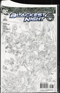 Blackest Night #3 Sketch Cover (2009) Black Lantern Corps