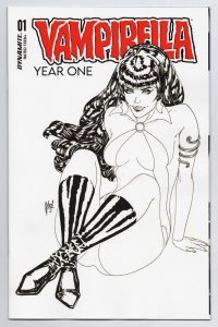 Vampirella Year One #1 Cvr Z March 1:7 B&W Variant (Dynamite, 2022) NM 