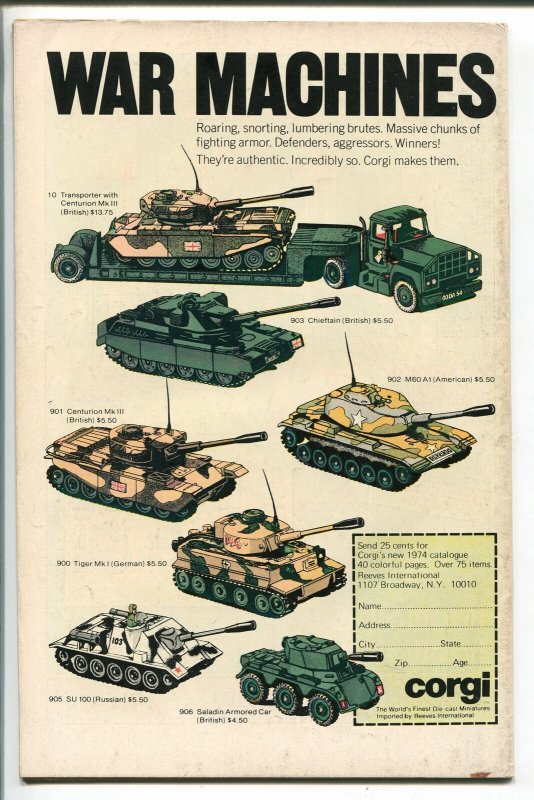 G.I. COMBAT #176 1975-DC-THE HAUNTED TANK-JOE KUBERT COVER--fn