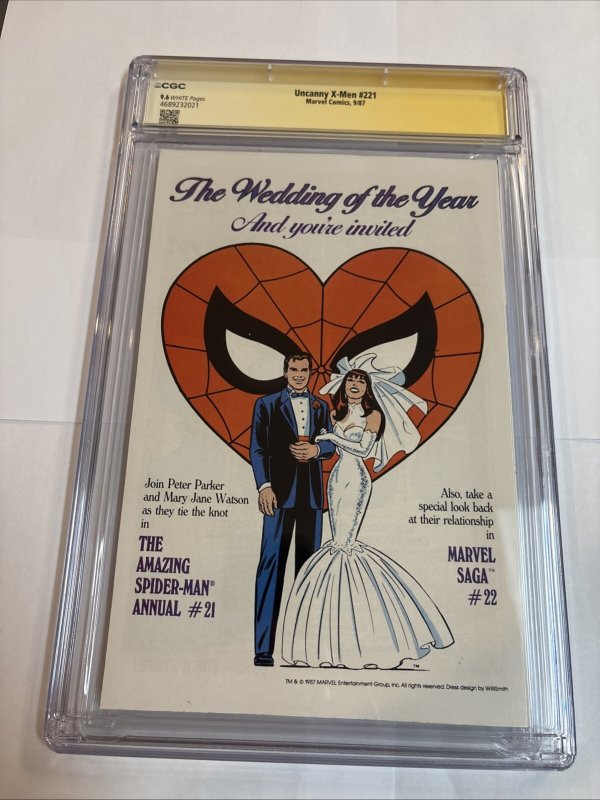 Uncanny X-Men (1989) # 221 (CGC 9.6 SS) Signed Chris Claremont + Marc Silvestri