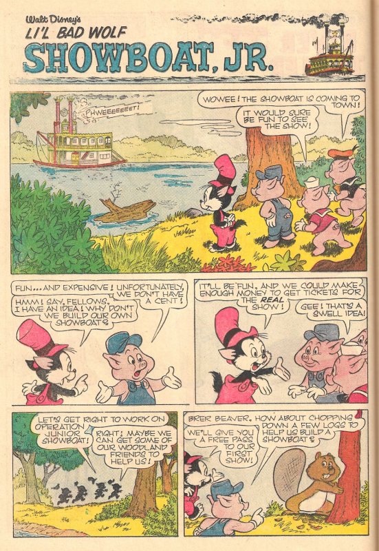 DELL GIANT #55 (1961) 8.0 VF Walt Disney Daisy Duck & Uncle Scrooge SHOW BOAT!