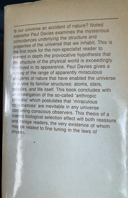 The accidental universe, 1982, 139p,Davies
