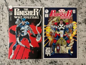 Lot Of 2 Punisher Marvel Comic Books 2099 # 1 + War Journal # 50 NM 1st 61 J801 