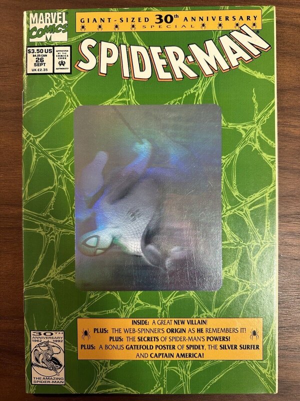 Spider-Man #26 VF Giant Sized 30th Anniversary Hologram Cover(Marvel 1992)