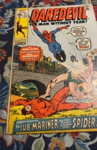 Daredevil #77 (1971)guests Amazing Spider-Man/Namor