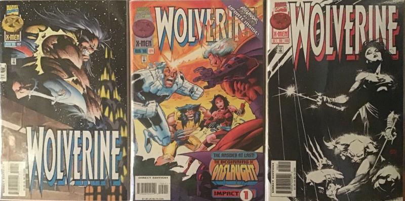 WOLVERINE 6 BOOK LOT #102-107  MARVEL ELEKTRA FEATURED IN 3 ISSUES NM CONDITION 