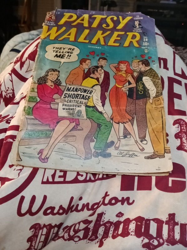 Patsy Walker #38 Good Girl Art Humor Golden Age Comic Book Al Jaffee Cover Only!