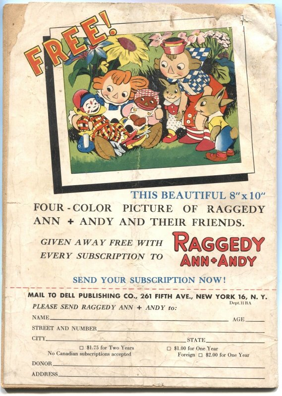 RAGGEDY ANN + ANDY #30-1948--HALLOWEEN ISSUE--WALT KELLY ART---DELL