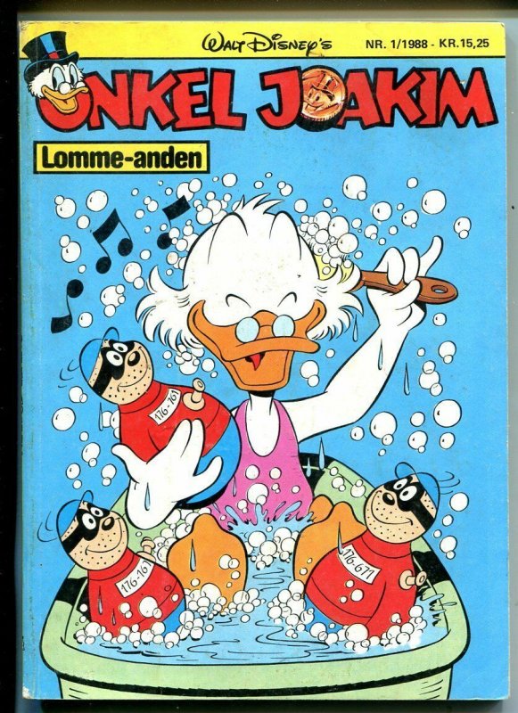 Onkel Joakim #1 1988-Disney-Danish-Uncle Scrooge-Carl Barks-Mickey Mouse-VG