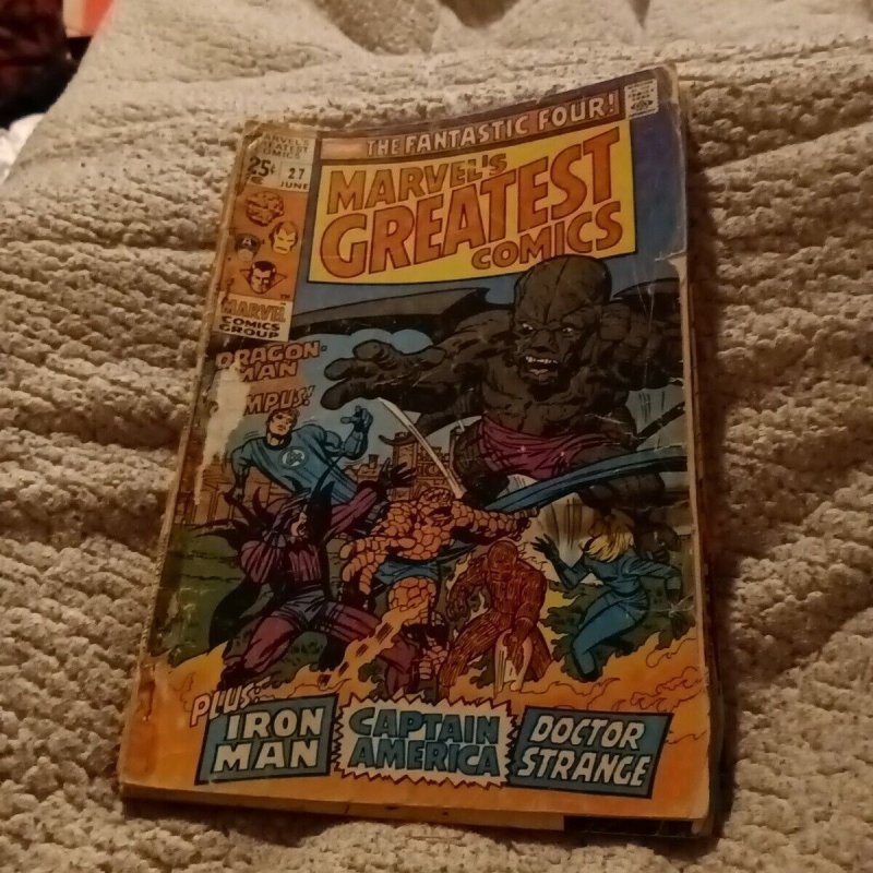 Marvel's Greatest Comics 7 Issue Fantastic Four Silver Bronze Age Lot Run set...