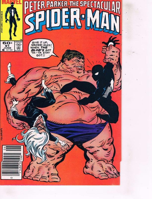 3 Spectacular Spider-Man Marvel Comic Books # 89 91 92 Black Cat Rhino Venom MM7