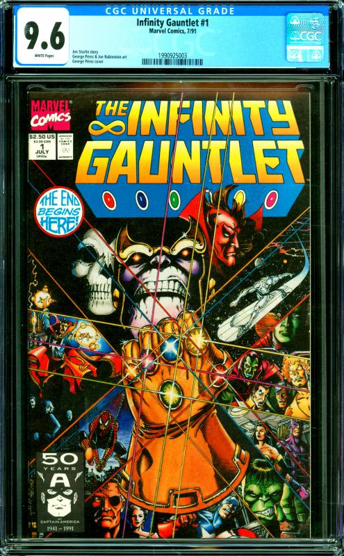 Infinity Gauntlet #1 CGC Graded 9.6 Jim Starlin Story