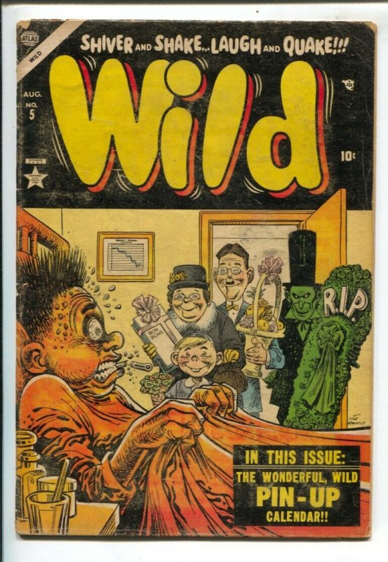 Wild #5 1954-Mad comics imitator-Joe Maneely cover-Daniel Boone-G/VG