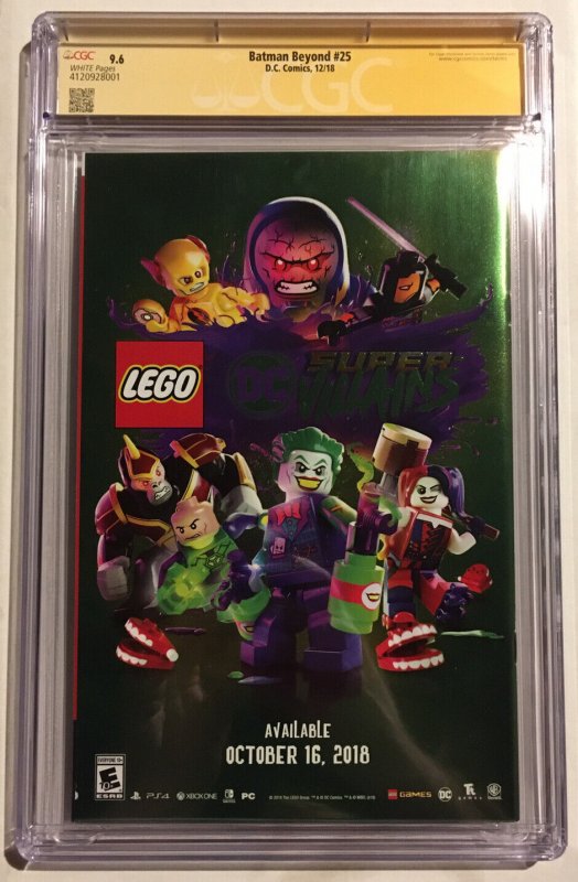 1ST ELAINA GRAYSON Batman Beyond #25 SIGNED Dan Jurgens CGC 9.6 NM+ Foil Variant 