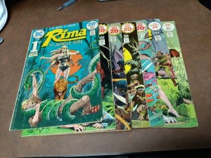 Rima The Jungle Girl #1-7 COMPLETE SET, DC Comics, Joe Kubert Cover art 1974-75