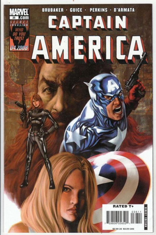 Captain America #36 (May-08) NM+ Super-High-Grade Captain America aka Bucky B...