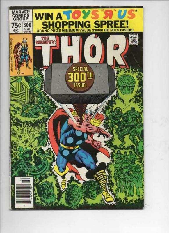 THOR #300 VG/FN God of Thunder Twilight 1966 1980, more Thor in store
