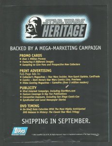 Star Wars Heritage 9/2004-Topps-Promo 4 page brochure announcing Star Wars ca...