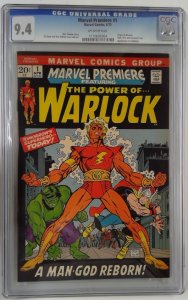 MARVEL PREMIERE 1 (1972) CGC 9.4 1ST HIM AS ADAM WARLOCK (SLAB GRADE)