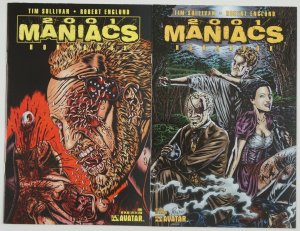 2001 Maniacs Hornbook #1 VF/NM one-shot + gore variant - robert englund set 2007