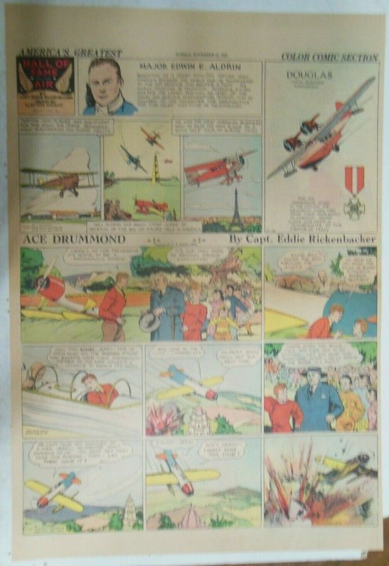 Ace Drummond Sunday by Capt Eddie Rickenbacker from 11/10/1935 Large Full Page !