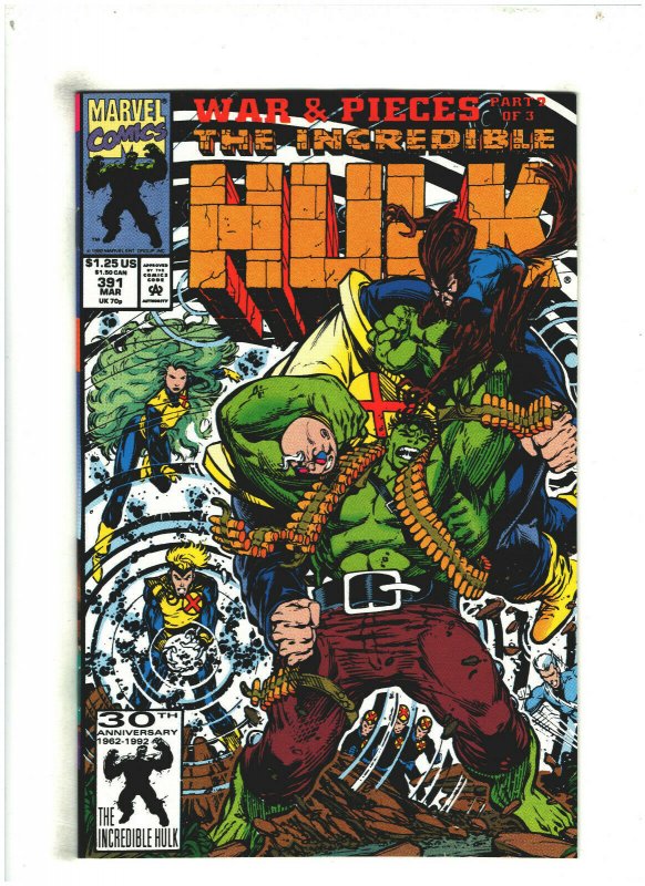 Incredible Hulk #391 NM- 9.2 Marvel Comics 1992 War & Pieces, X-Factor app. 