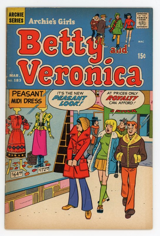 Archie's Girls Betty and Veronica #183 FN+