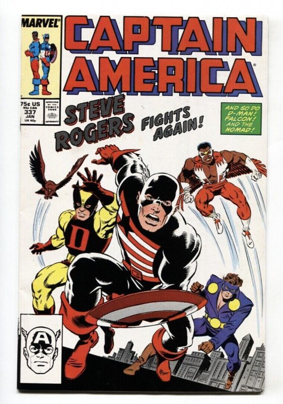 Captain America #337 comic book 1987-Steve Rogers Avengers #4 cover