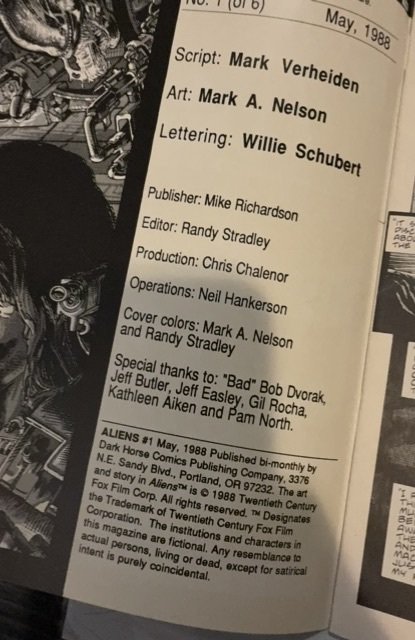 Aliens #1 (1988) fist o e started it all.1st print  2 small corner ding/pressour