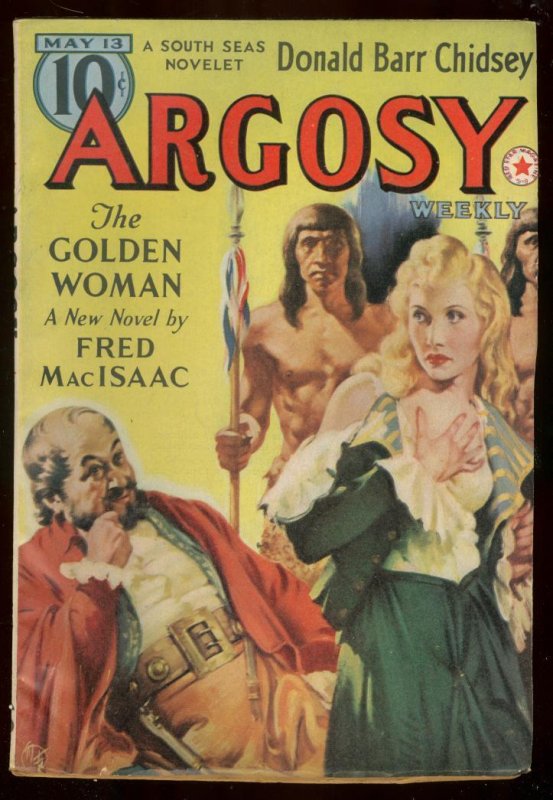 Argosy Pulp MAY 13 1939-GOLDEN WOMAN-FRED MACISAAC-FRANTZ high grade